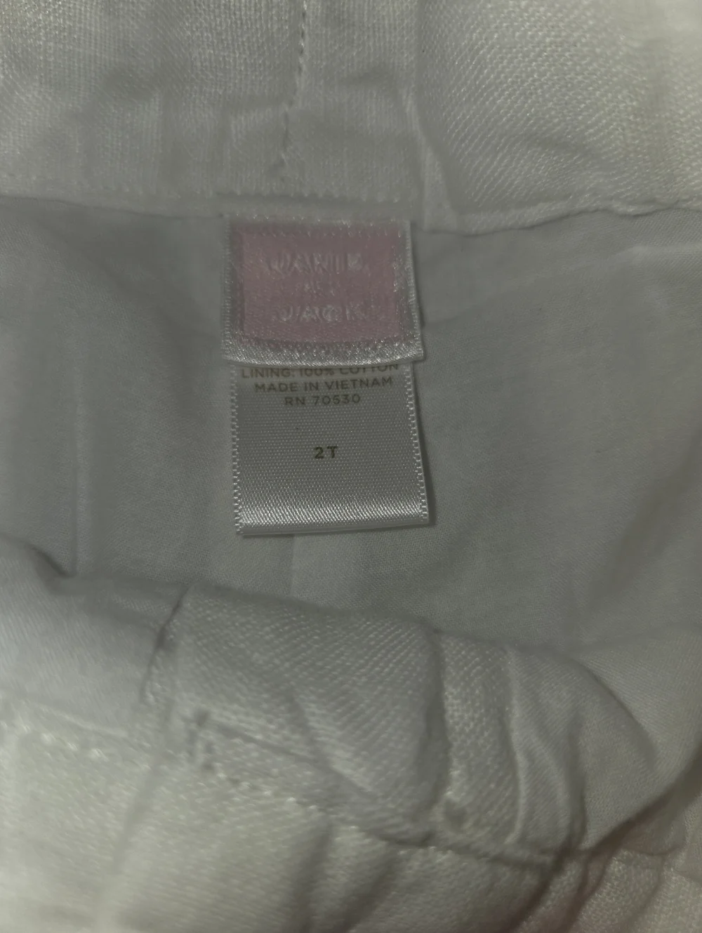 Janie And Jack White Linen Pants